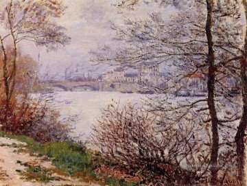  Monet Tableau - Les rives de la Seine Ile de la GrandeJatte Claude Monet